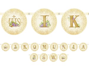 Baner Pierwsza Komunia Święta 13 x 200 cm.