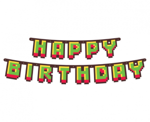 Girlanda Happy Birthday ''Game On'' 160 cm.