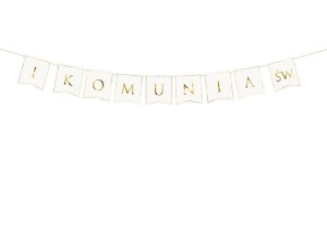 Baner I Komunia Św. 15 x 133 cm.
