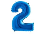 Balon foliowy cyfra 2 niebieska 66 cm. GRABO