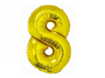 Balon foliowy cyfra 8 złota 92 cm.  
