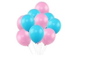 Zestaw balonów turkusowe i jasny róż 10 szt.