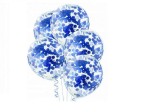 Balony konfetti niebieskie  30 cm. / 5 szt. 