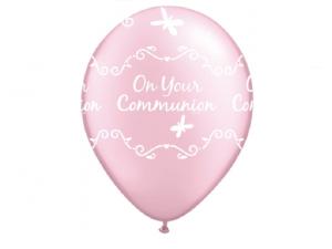 Balon On your Communion różowy 11 cali 1 szt.