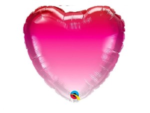 Balon foliowy serce różowe ombre 18''