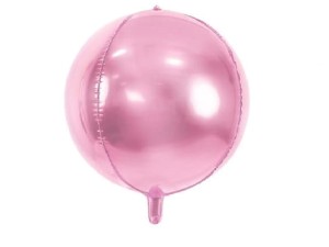 Balon foliowy kula różowa 40 cm.