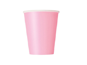 Kubeczki papierowe jasnoróżowe 8 szt. 270 ml. 