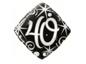 Balon foliowy 40 czarny 18 cali