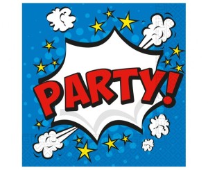 Serwetki papierowe Party niebiesko czerwone 20 szt.