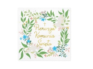 Serwetki Pierwsza Komunia Swięta 33 x 33 cm .(1 op. 20 szt.)