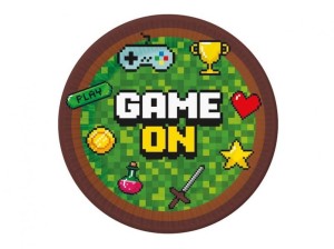 Talerzyki papierowe Game on 18 cm. / 6 szt.