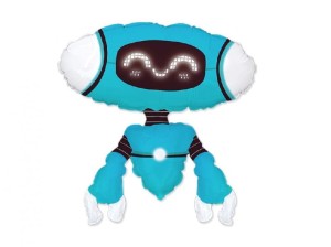 Balon foliowy Niebieski Robot 24 cale FX