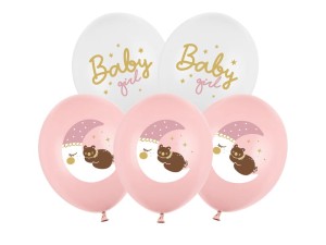 Balony Baby Girl 30 cm. / 6 szt.