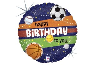 Balon foliowy Birthday Sports 46 cm.