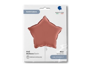 Balon foliowy gwiazdka Satin Rose Gold 18 cali. 