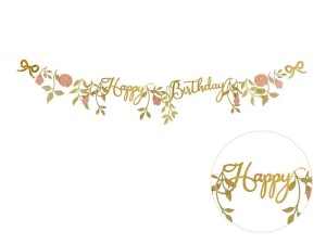 Baner happy birthday Kwiaty 1,3 m.