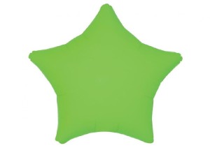 Balon foliowy Gwiazdka zielony fluor 19 cali. 