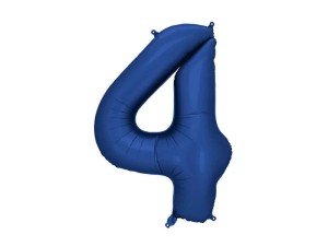 Balon foliowy cyfra 4 granat 86 cm.