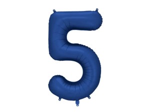 Balon foliowy cyfra 5 granat 86 cm.