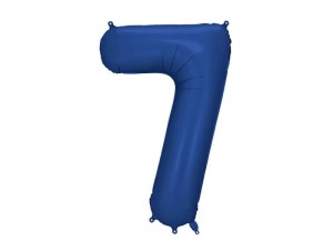 Balon foliowy cyfra 7 granat 86 cm.
