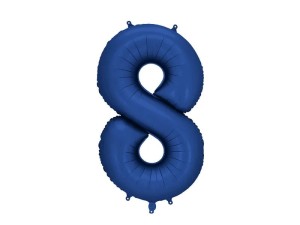 Balon foliowy cyfra 8 granat 86 cm.