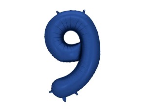 Balon foliowy cyfra 9 granat 86 cm.