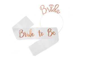Zestaw Bride szarfa z opaską