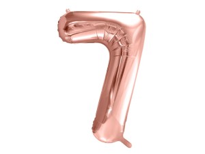 Balon foliowy cyfra 7 rose gold 86 cm.