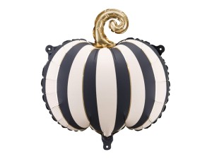 Balon foliowy dynia czarno biała 39 x 38 cm.