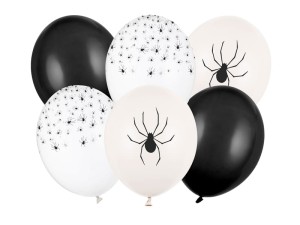 Balony Pająki 30 cm. (1 op. / 6 szt.)