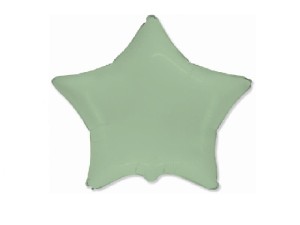 Balon foliowy Gwiazdka matowa Mint 18 cali.