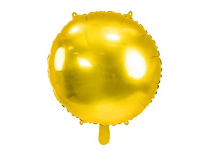 Balon foliowy okrągły złoty 45 cm.