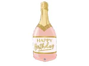 Balon foliowy Pink Birthday Bottle 32 cale Grabo