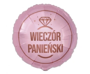 Balon foliowy Wieczór Panieński różowy 18 cali. 
