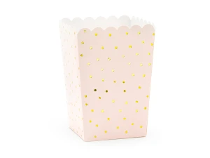 Pudełka na popcorn kropki 7 x 7 x 12,5 (1 op. / 6 szt.)