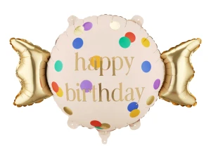 Balon foliowy Cukierek Happy Birthday 61 x 37 cm.