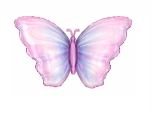 Balon foliowy Różowy Motyl 82 x 52 cm.