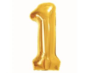 Balon foliowy cyfra 1 Royal gold 85 cm