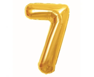 Balon foliowy cyfra 7 Royal gold 85 cm.