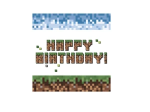 Serwetki papierowe Pixel Block Happy Birthday 33x33 cm, 20 szt.