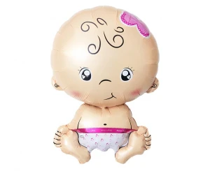 Balon foliowy bobas dziewczynka 37 x 55 cm.
