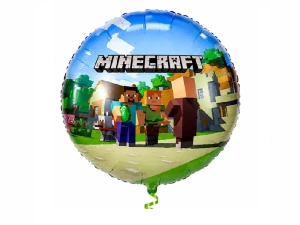 Balon foliowy Minecraft niebieski 18 cali