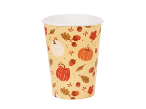 Kubeczki papierowe Dynie i żołędzie 250 ml (1 op. / 6 szt.)
