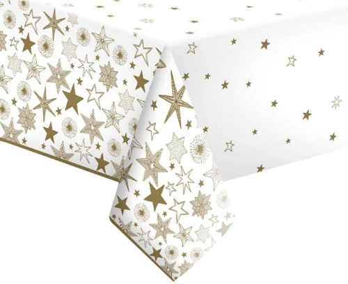 obrus papierowy gold stars.jpg